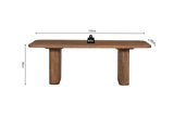 JEAN – Table basse en Bois de Manguier Brun Clair – 120 x 60 cm