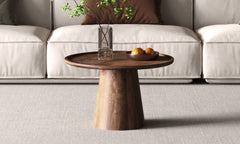 JULES – Table Basse Ronde en Bois de Manguier Brun clair – 65 x 40 cm