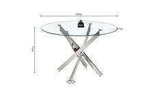 LASI – Table à manger en Verre – 120 cm