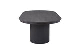LAGOS – Table Extensible Ovale Effet Brun Foncé – 180-220 cm