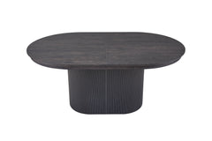 LAGOS – Table Extensible Ovale Effet Brun Foncé – 180-220 cm