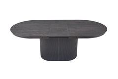 LAGOS – Table Extensible Ovale Effet Brun Foncé – 180-220 cm