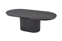 LAGOS – Table Extensible Ovale Effet Brun Foncé – 180-220 cm