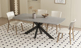 APOLLO – Table à manger Ovale en Pierre Blanc – 180 x 90 cm