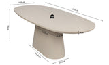 TAVIRA – Table à manger Ovale – 220 cm
