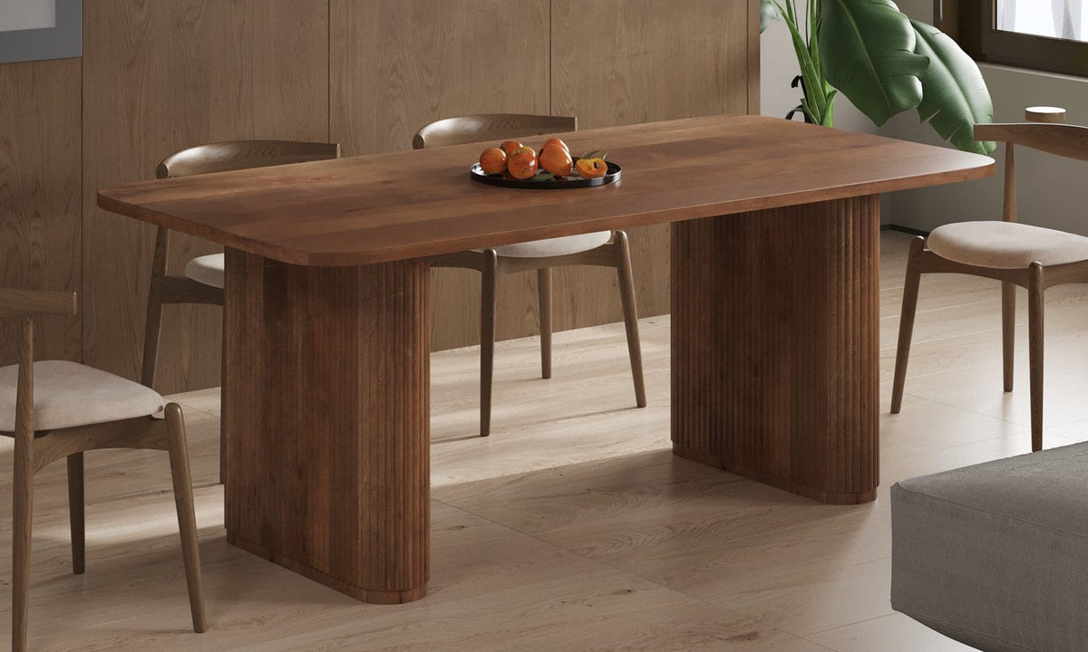 JEAN – Table à Manger en Bois de Manguier Brun Clair – 100 x 200 cm