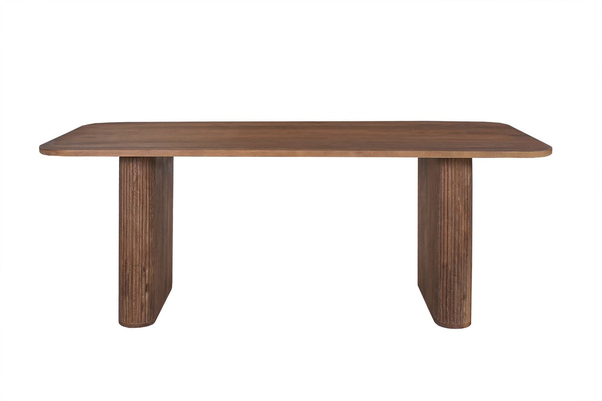 JEAN – Table à Manger en Bois de Manguier Brun Clair – 100 x 200 cm