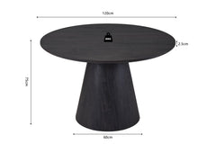 MIKLOS – Table à Manger Décor Brun foncé – 120 cm