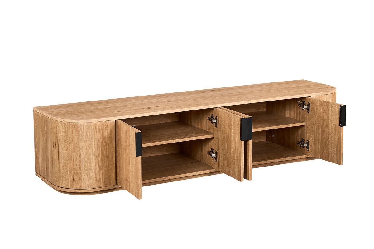 PORTO – Meuble TV décor chêne naturel – 180 cm