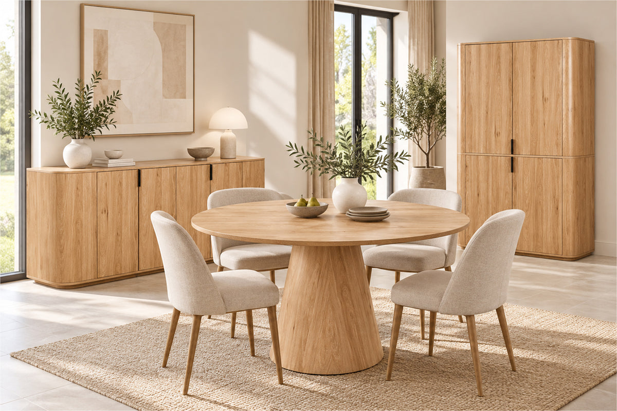 PORTO – Bahut décor chêne naturel – 200 cm