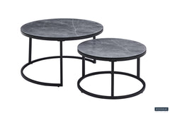 BOSTON – Table basse en verre décor