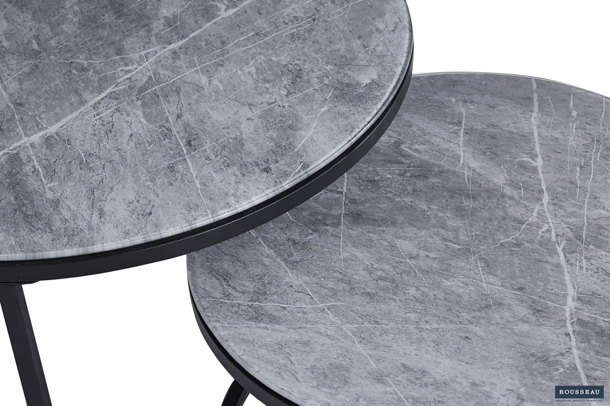 BOSTON – Table basse en verre décor