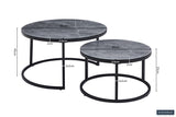 BOSTON – Table basse en verre décor