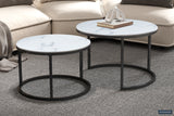 BOSTON – Table basse en verre décor