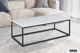 DALLAS – Table basse décor marbre blanc
