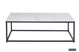 DALLAS – Table basse décor marbre blanc