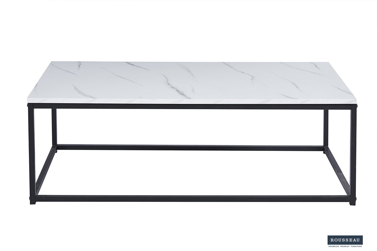 DALLAS – Table basse décor marbre blanc