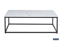 DALLAS – Table basse décor marbre blanc
