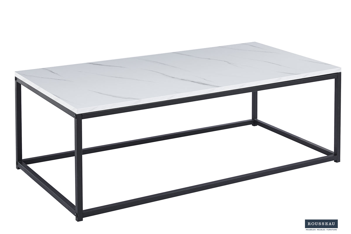 DALLAS – Table basse décor marbre blanc