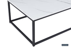 DALLAS – Table basse décor marbre blanc