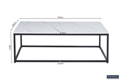 DALLAS – Table basse décor marbre blanc