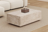 JACKY – Table basse décor travertin beige