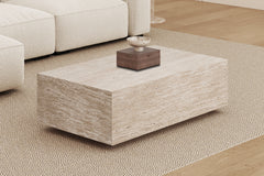 JACKY – Table basse décor travertin beige