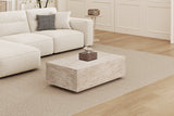 JACKY – Table basse décor travertin beige