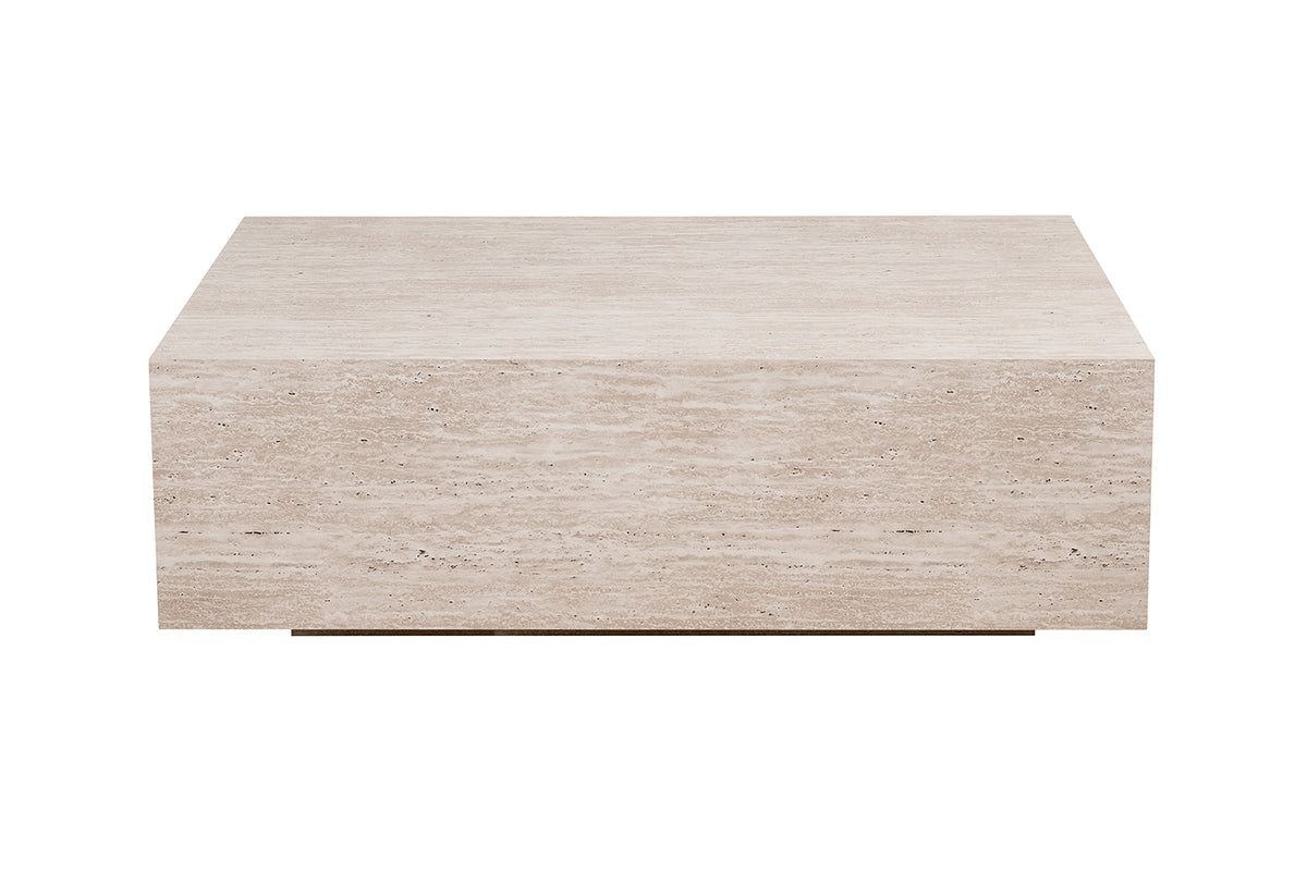 JACKY – Table basse décor travertin beige