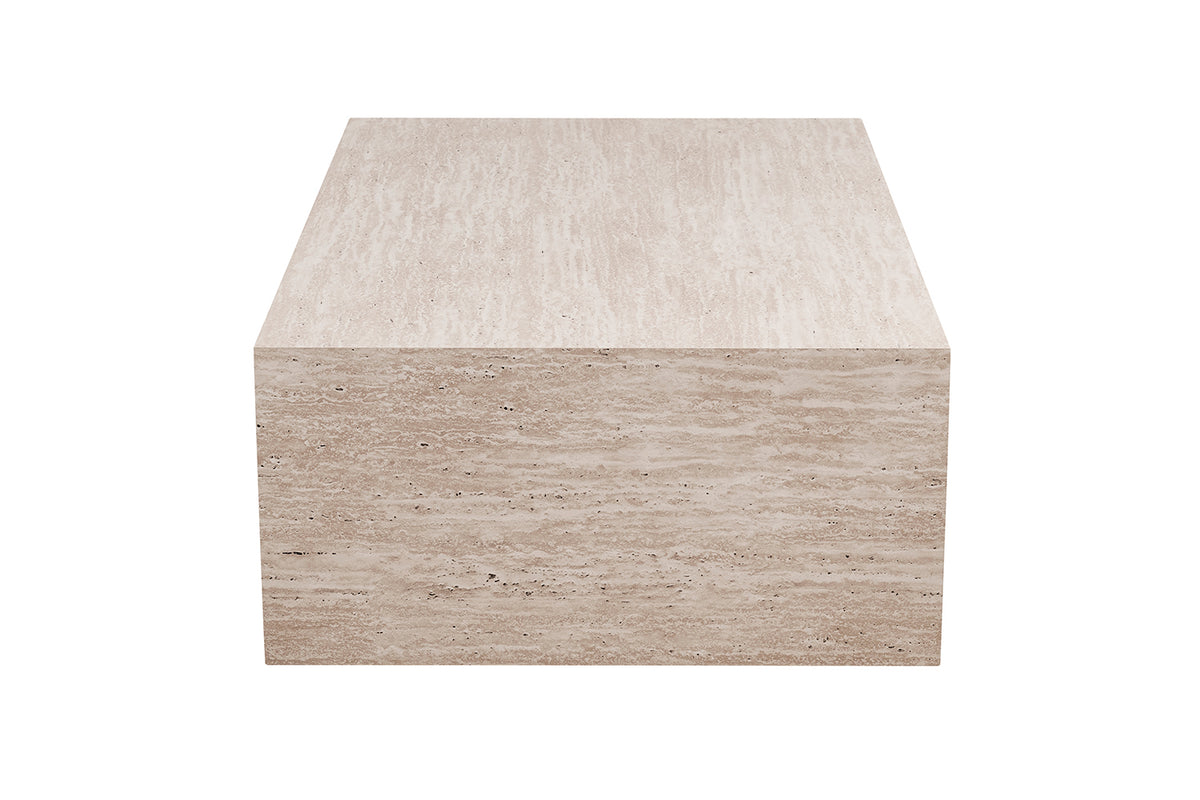 JACKY – Table basse décor travertin beige