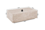 JACKY – Table basse décor travertin beige