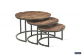 ARNOD – Set de 3 tables basses en bois de manguier