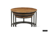 ARNOD – Set de 3 tables basses en bois de manguier