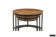 ARNOD – Set de 3 tables basses en bois de manguier