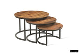 ARNOD – Set de 3 tables basses en bois de manguier