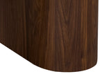 TOMAR – Table basse ovale chêne fumé et pierre brillante Pandora