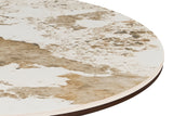 TOMAR – Set de tables basses rondes chêne fumé et pierre Pandora