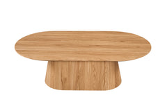 PORTO – Table basse ovale décor chêne naturel – 130 cm