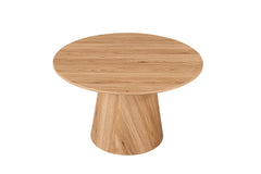 PORTO – Set de 2 tables basses rondes décor chêne naturel