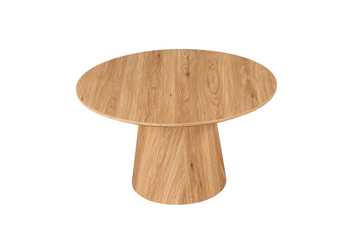 PORTO – Set de 2 tables basses rondes décor chêne naturel