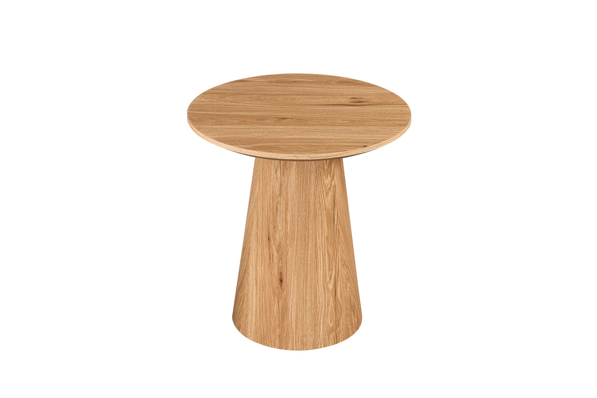 PORTO – Set de 2 tables basses rondes décor chêne naturel