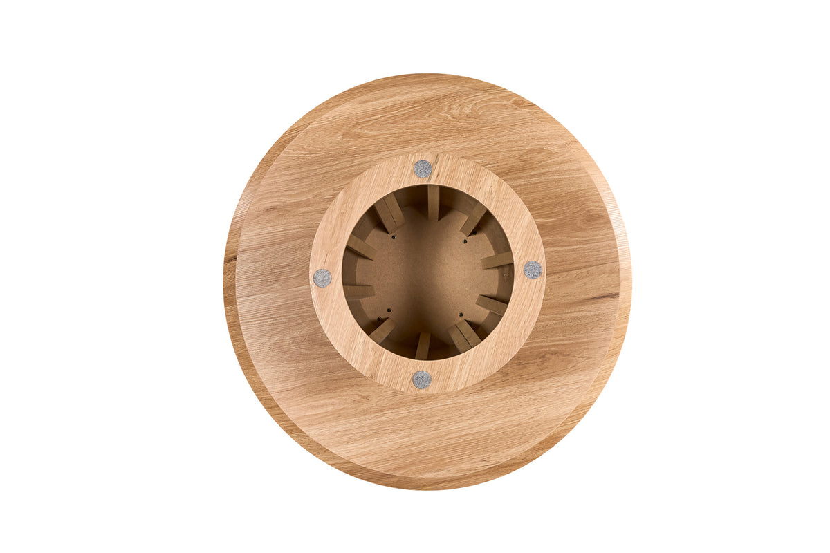 PORTO – Set de 2 tables basses rondes décor chêne naturel