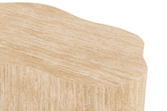 ORIA – Table basse organique décor travertin beige