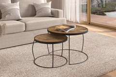 LARS – Set de 2 tables basses en bois de manguier
