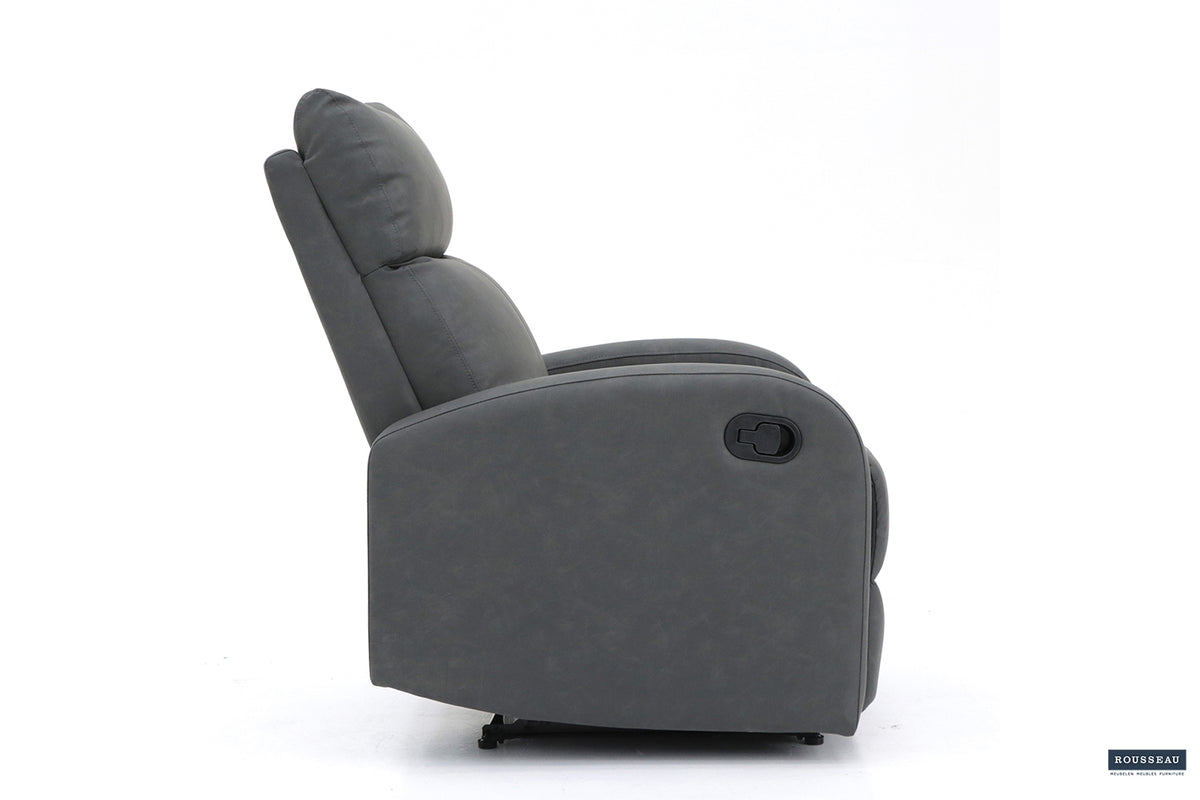 FRANCE – Fauteuil relax manuel PU noir
