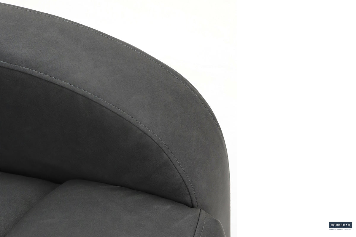 FRANCE – Fauteuil relax manuel PU noir