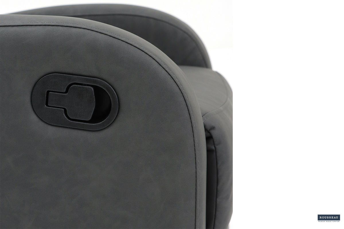 FRANCE – Fauteuil relax manuel PU noir