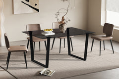 BOAZ – Table à manger rectangulaire en verre – 150 cm