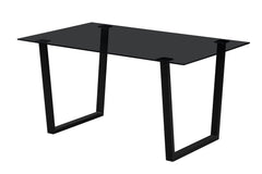BOAZ – Table à manger rectangulaire en verre – 150 cm