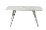 ORION – Table à manger rectangulaire effet pierre beige